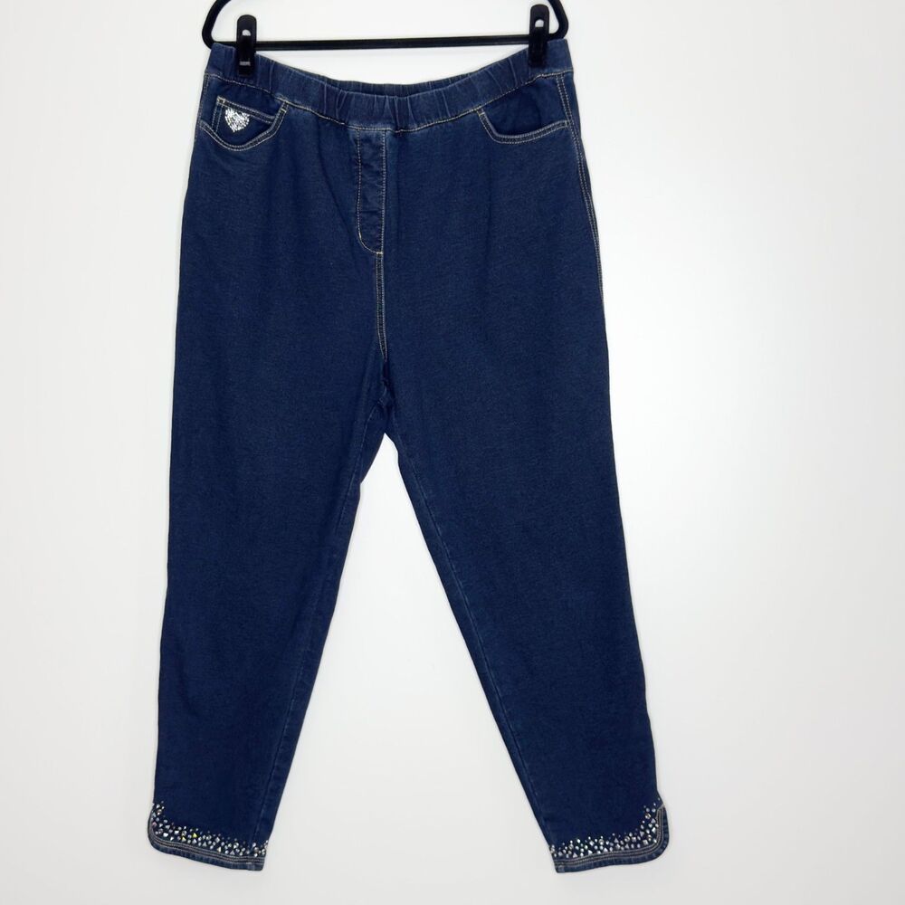 Dream Jeannes Quacker Factory Embellished Sparkle Shine Pant Women's Size XL